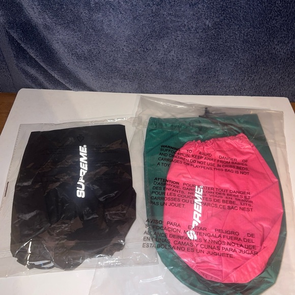 Supreme Black and Pink/Green Bags - Picture 1 of 3